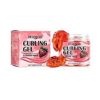 Strawberry Curl Defining Gel Strong Hold Styling Product For Curly Wavy Hair Long Lasting Volumizing Nourishing Wash Free