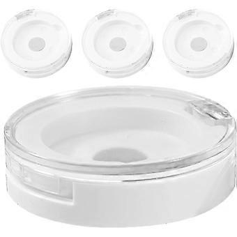 4pcs Empty Eyeshadow Cases White as Material Compact and Lightweight Eyeshadow Storage Containers with Good Sealing Properties for Travel Use