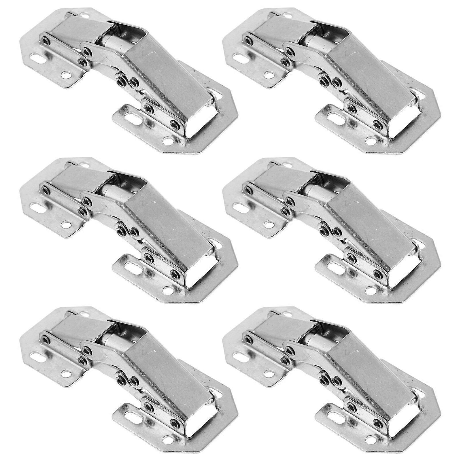 6 Pcs Spring Hinge Soft Close Hinges Gas Strut Hinges Full Overlay Door Hinge