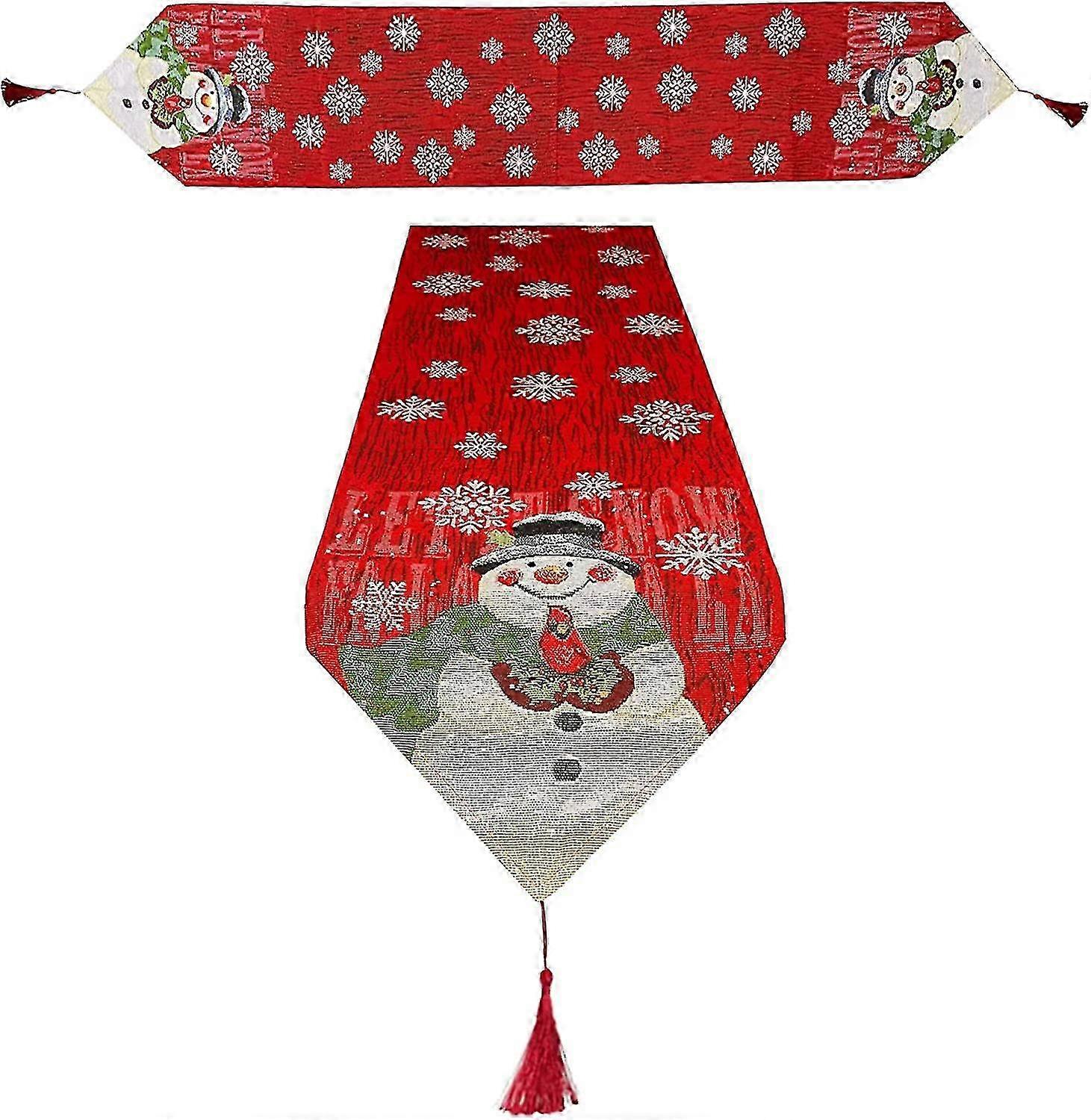 1pcs Christmas Table Runner Snowman Tablecloth