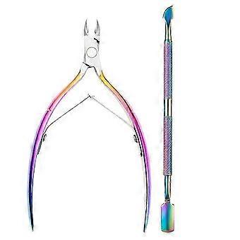 FABIYAN Stainless Steel Dead Skin Shear Steel Push Nail Art Tool Set, Specification: Set 5 Set 5