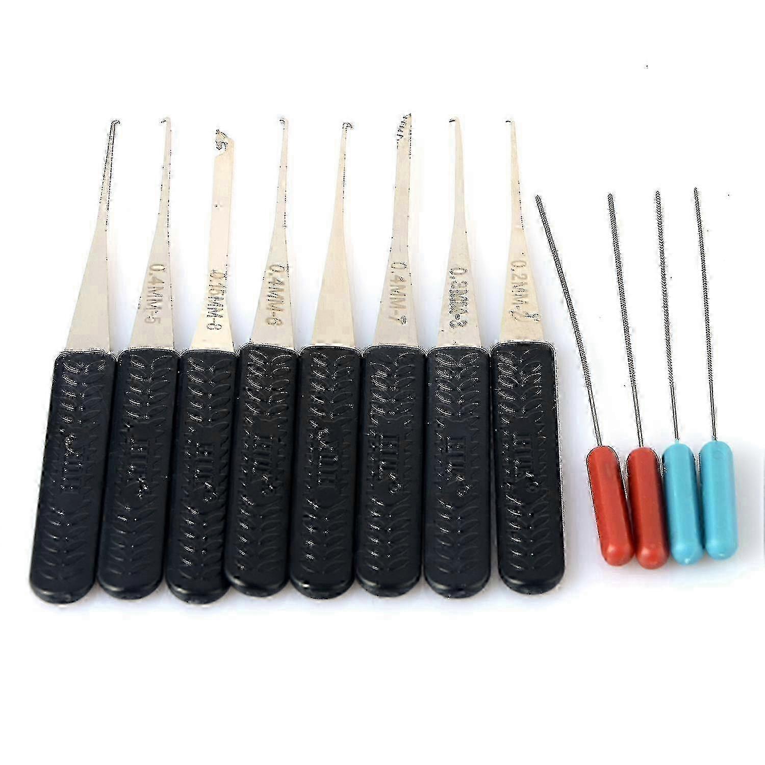 12Pcs Broken Key Extractor Removal Hooks with Needle, Automatic Lock Repair Locksmith Tool Set