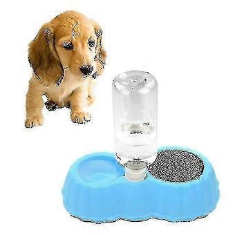 Kürbisform Hund Katze Futterschale + Trinkwasser Doppelschüsseln mit automatischem Wasserspender, Größe: