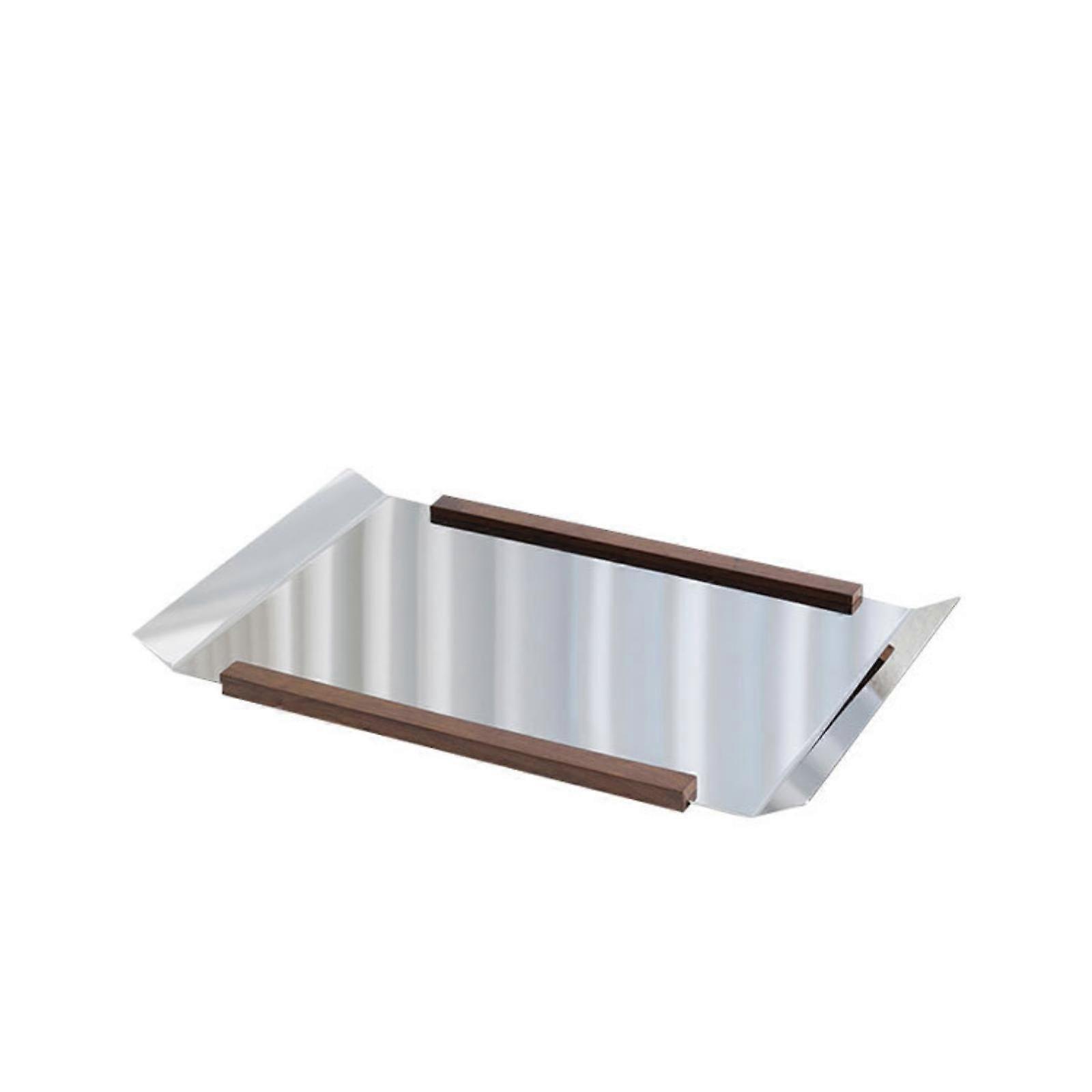 Mirrored Stainless Steel Tray Rectangular Mirror Tray Reflective for Vanity