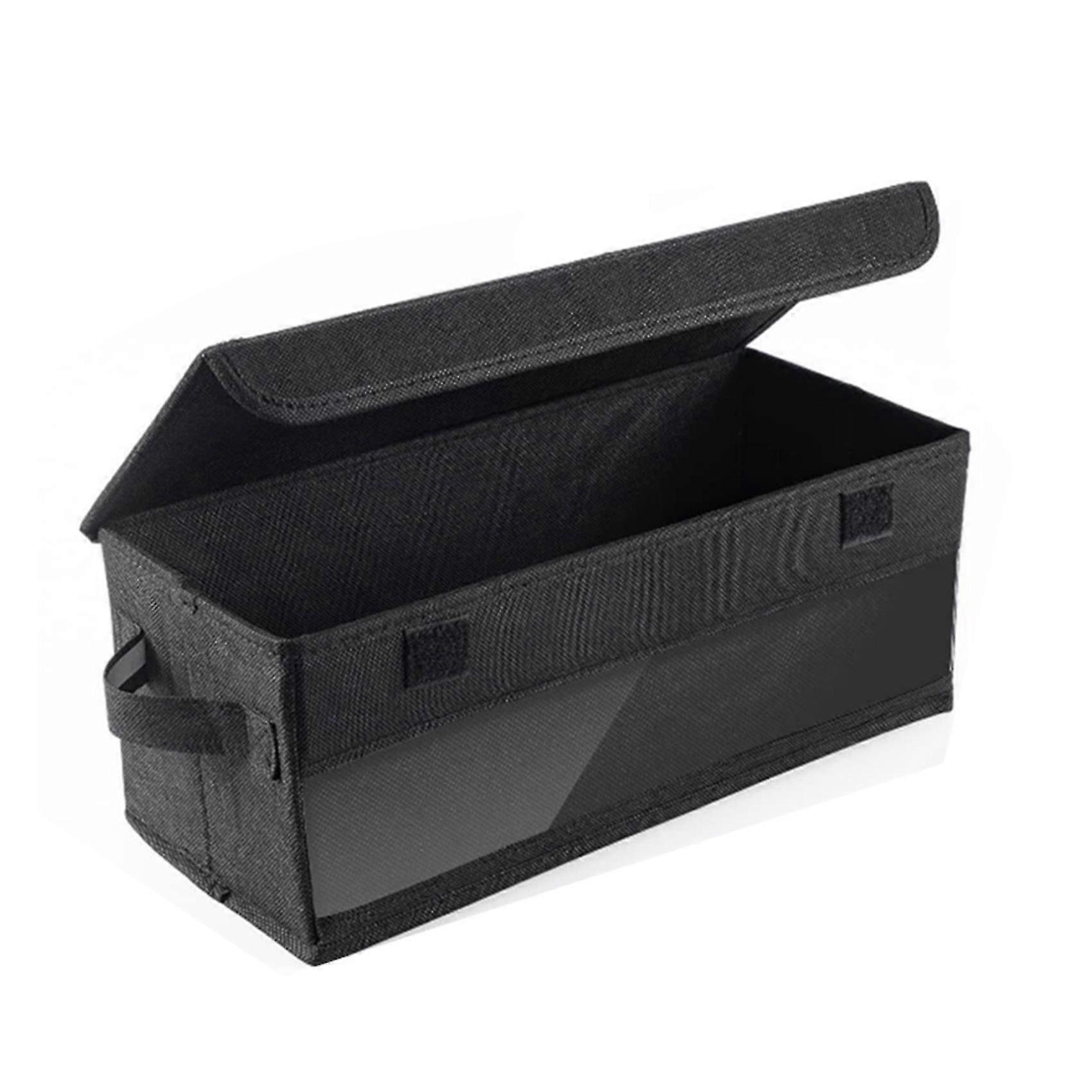 CD Storage Box, CD Case Holder with Handles, Lid and Clear Window Stackable CD Organizer Box
