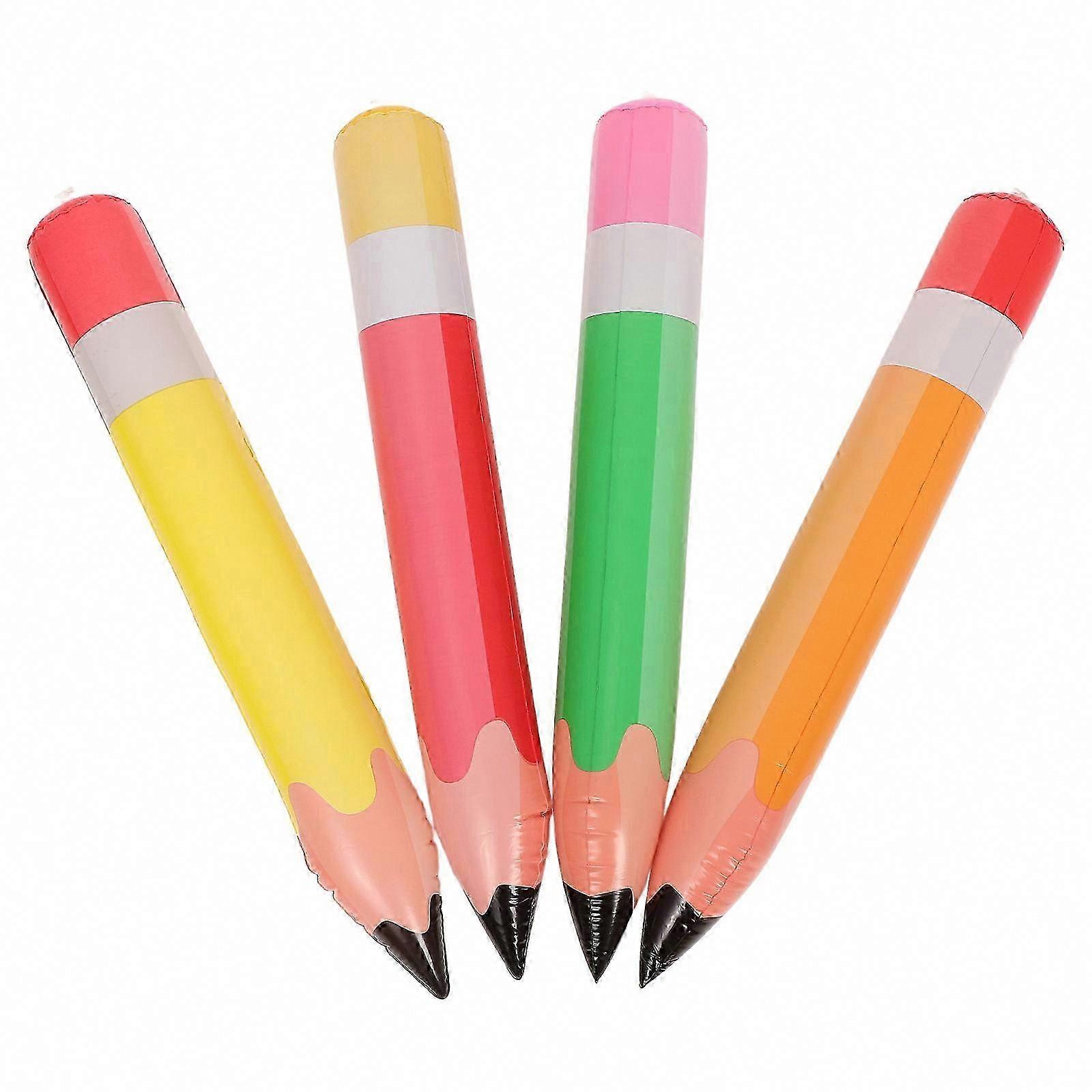 Giant Inflatable Pencil Prop 4Pcs Back to School Decor