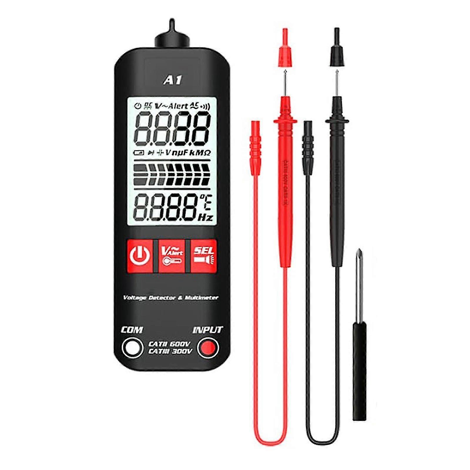 A1 Fully Automatic Intelligent Digital Live Wire Tester Anti Burning Multi-Function Tool Non-Contact Creative Red Durable ABS