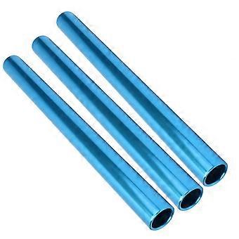 29cm 3pcs Blue Aluminum Alloy Relay Batons for Track Sprint
