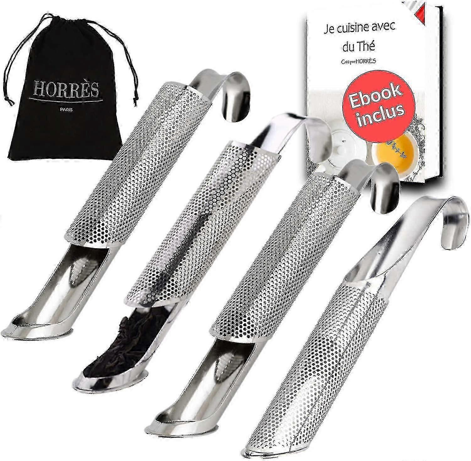 4 Pcs Stainless Steel Tea Infusers With Fine Mesh Filter | Pipe Diffuser