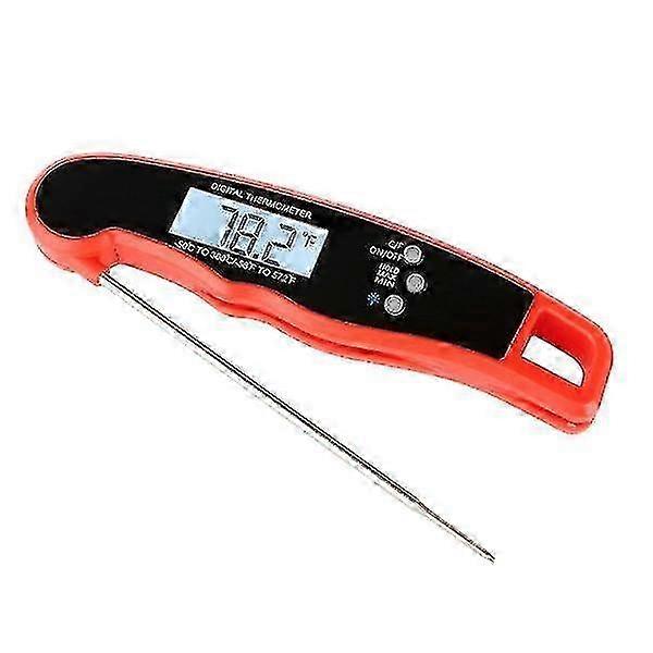 Waterproof Meat Digital Thermometer, 3s Read Digital, Red