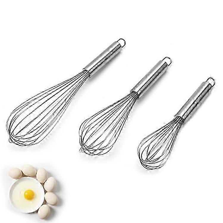 3-Pc Polished Stainless Whisk Kit