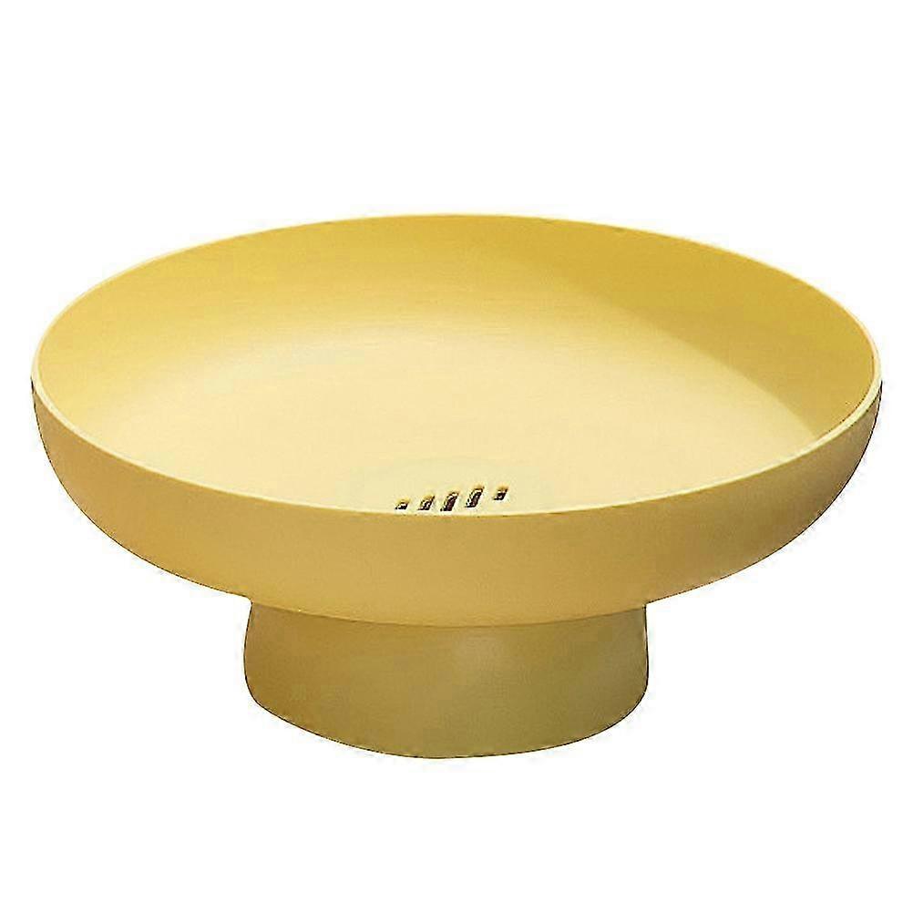 Fruit Tray Multifunctional Fruit Dish for Storage Use Yellow