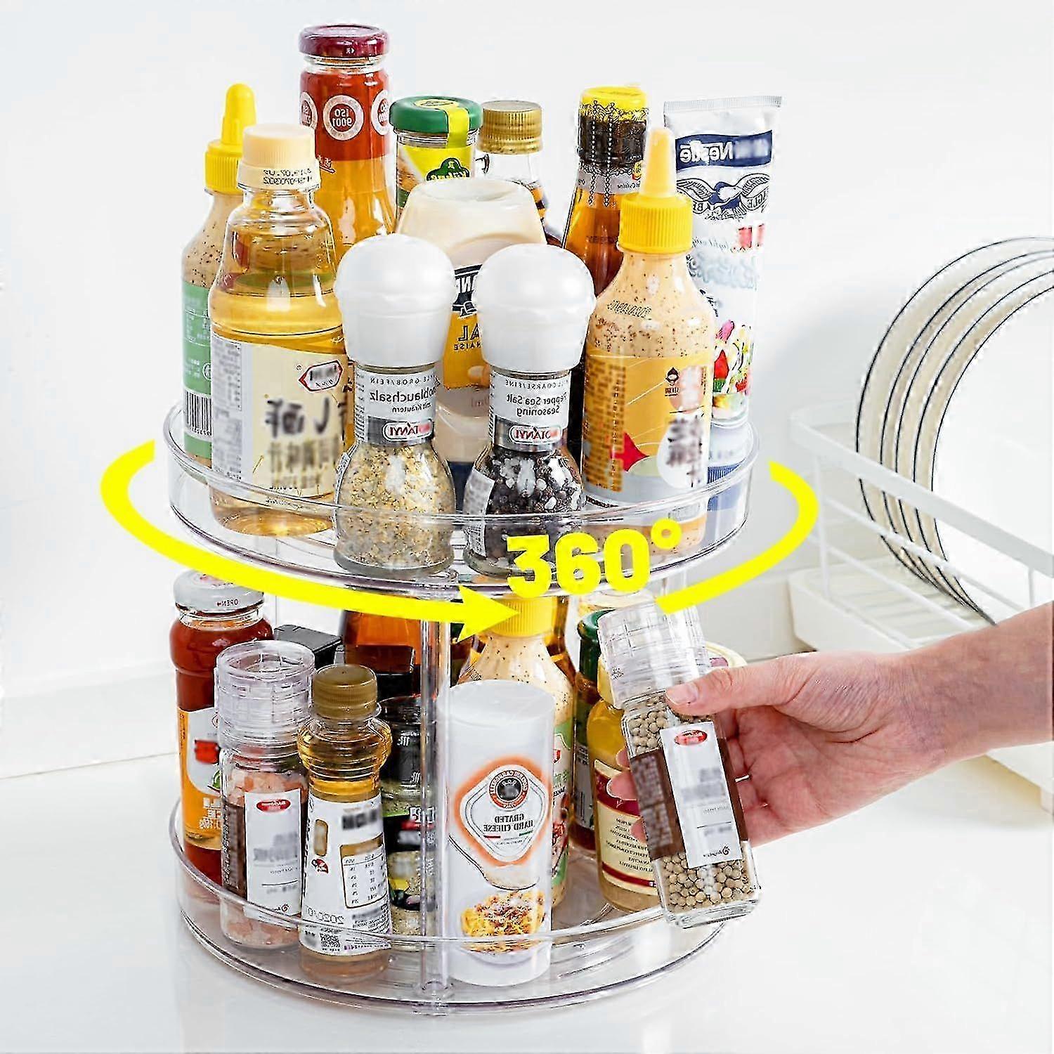 23cm 2-Tier Rotating Spice Rack