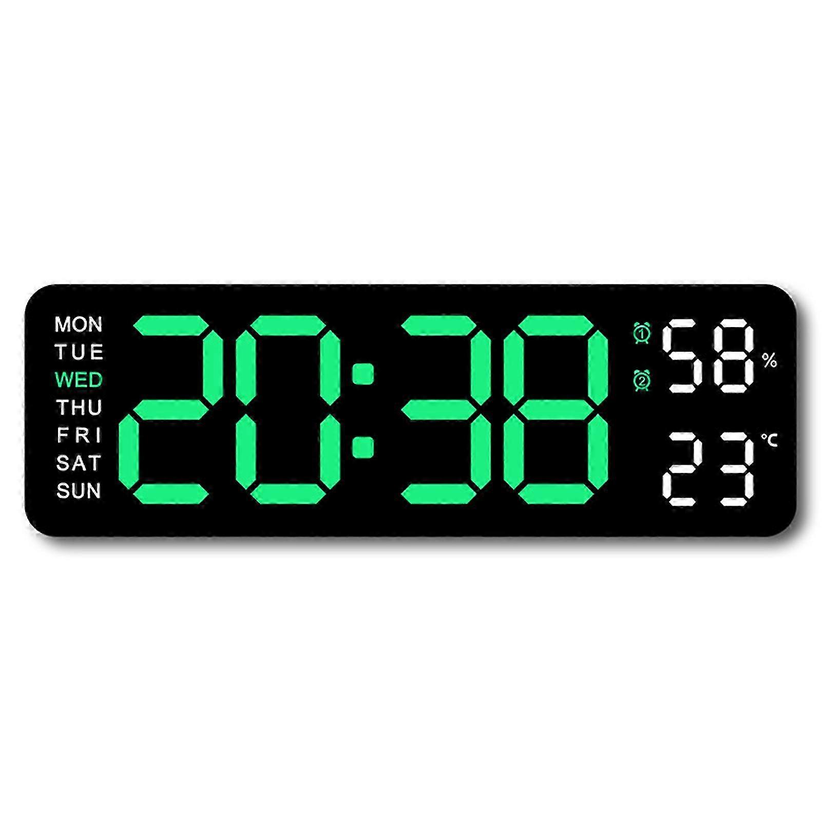 LED Wall Clock with Calendar Timer & Night Dim