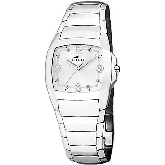 Lotus shiny Quartz Analog Woman Watch with 15614/8 Stainless Steel Bracelet