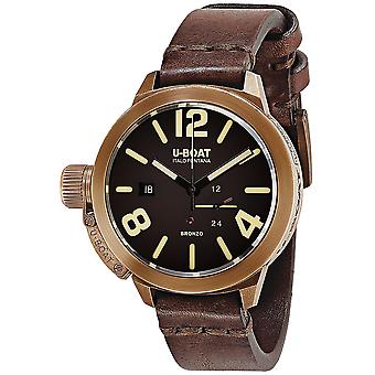 U-boat Classic Swiss Automatic Analog Men Watch with Cowskin Bracelet 8103