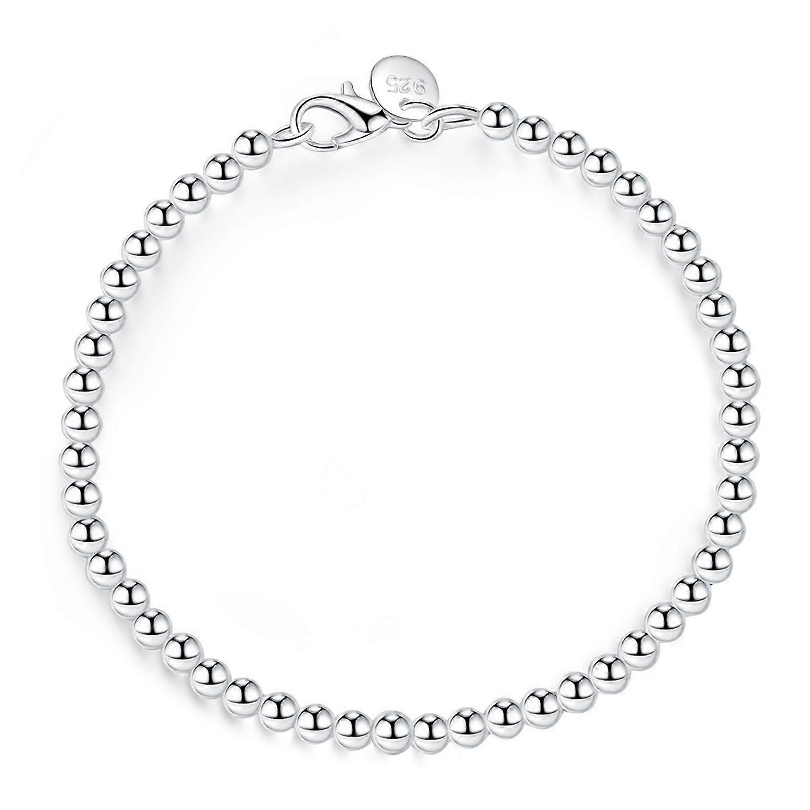 1pcs Silver Round Bead Bracelet