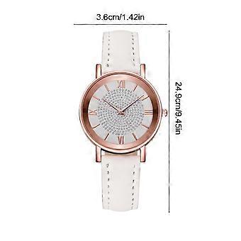 Quartz ur elegant læderrem ur med høj præcision analogt armbåndsur til kvinder komfortabel pasform armbåndsur til daglig afslappet formelt brug