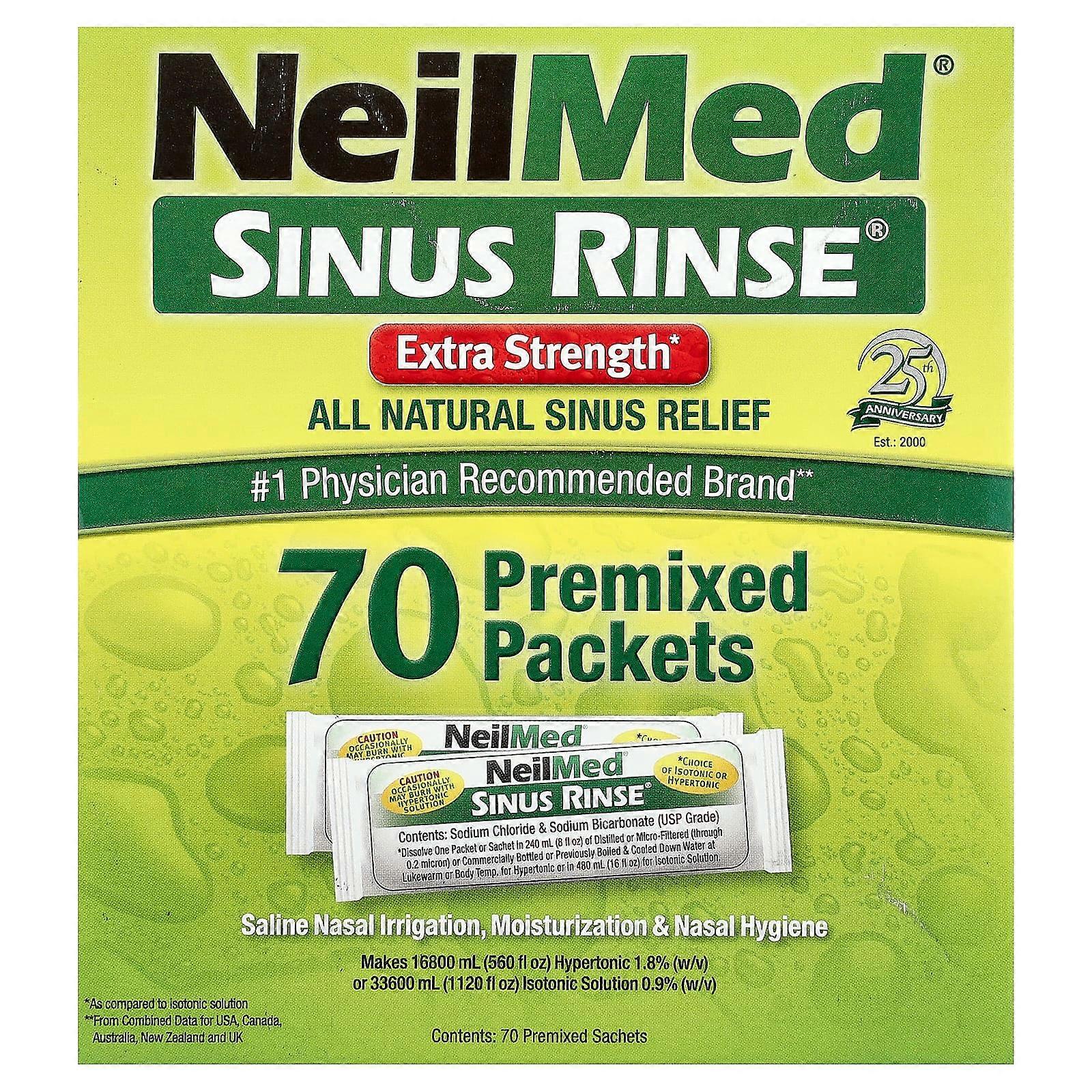 NeilMed, Sinus Rinse, 70 Premixed Packets