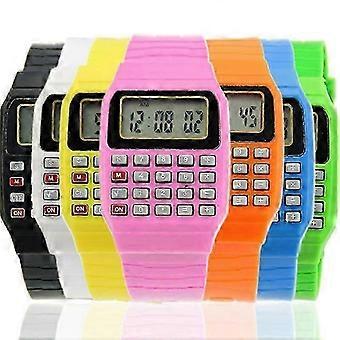 Fad Children Silicone Date Multi Purpose Kids Electronic Calculator Wrist Watch Mar2 New