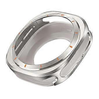 Titanium Orange Aluminium Alloy Case for Galaxy Watch Ultra 47mm Slim Scratch Resistant Protective Cover