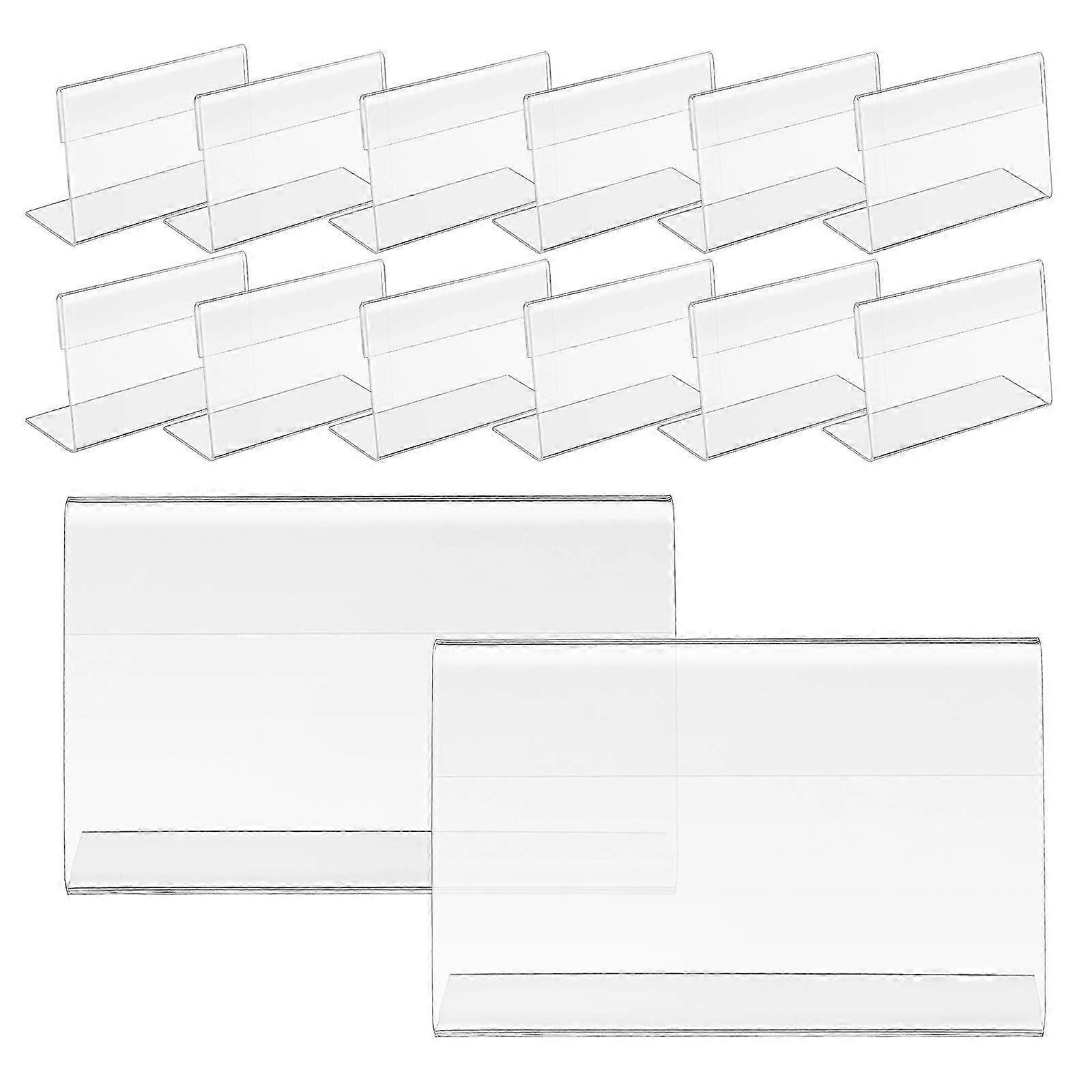 Clear Sign Holder Table Card Holders compatible with Buffet 30Pcs