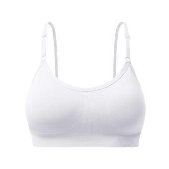 Sommer-sports-BH, justerbar, med fast cup, samlet design, høy elastisitet, komfortabel, pustende, egnet for avslappet bruk og yoga, tilgjengelig i store størrelser.