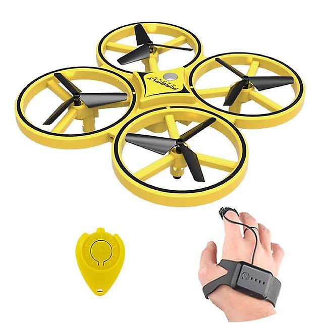 Zf04 Rc Drone Mini Infrared Induction Hand Control Drone Altitude Hold 2 Controllers Quadcopter For Kids Toy Gift
