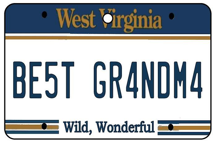 West Virginia - Best Grandma License Plate Car Air Freshener