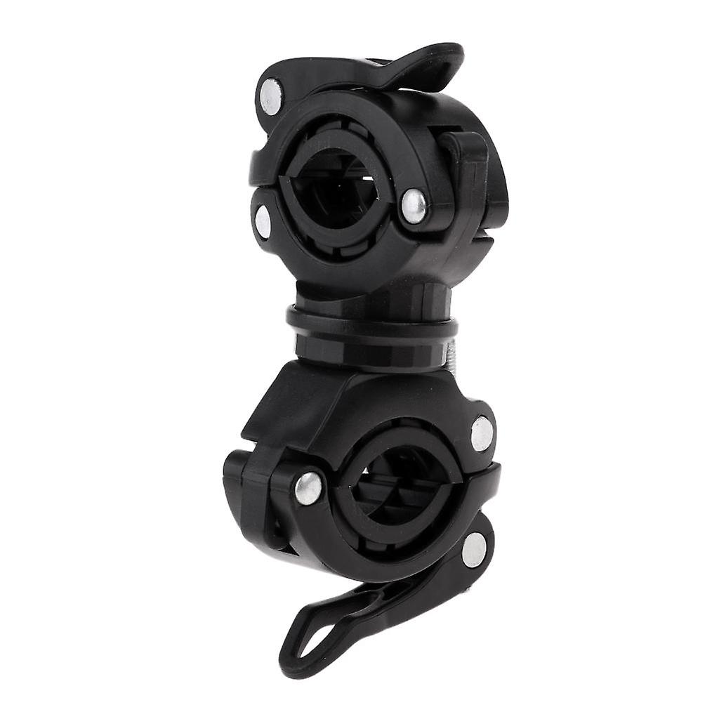 Bicycle Multi-function Flashlight Torch Mount Holder Air Pump Clamp Black