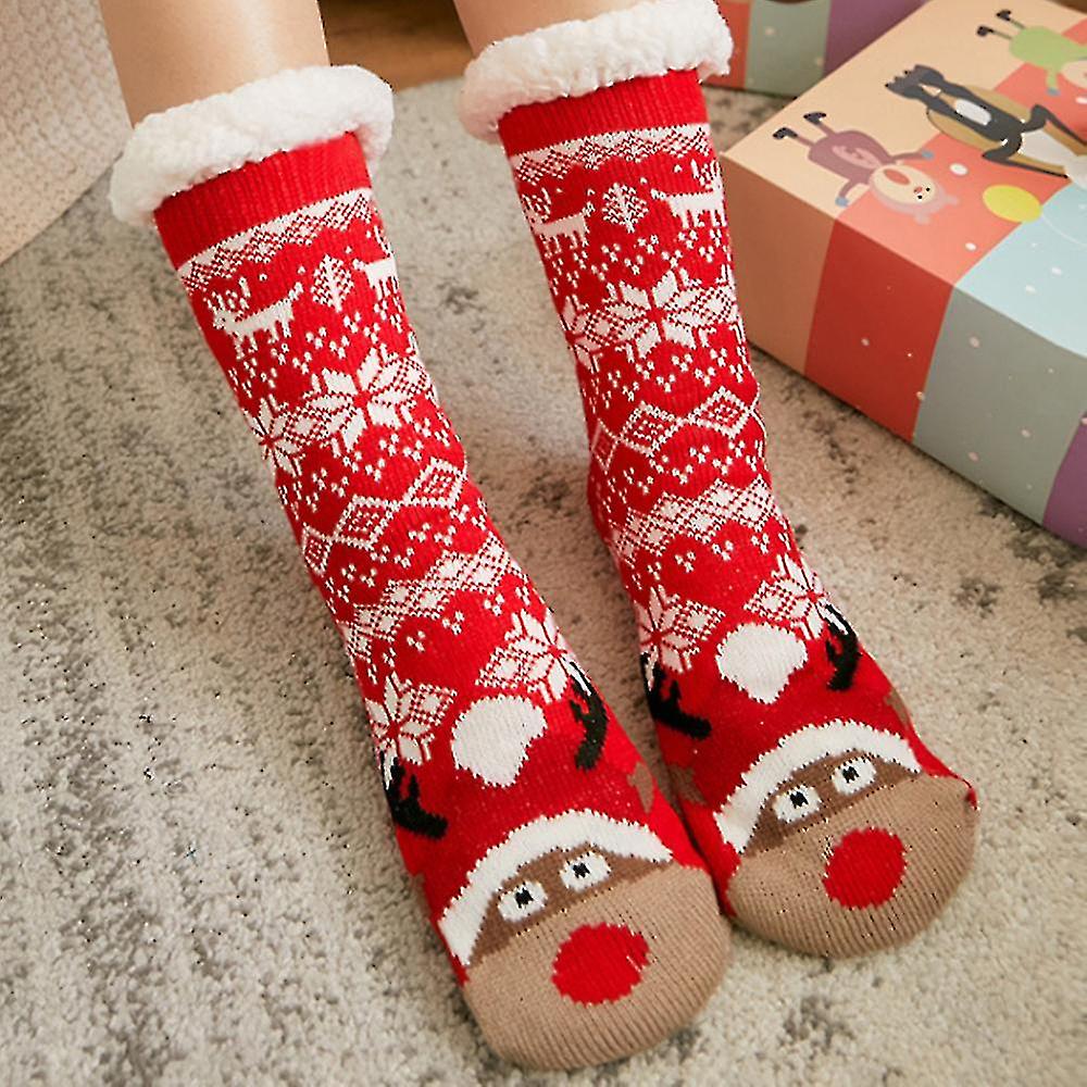 المرأة شبشب عيد الميلاد أفخم جوارب الكلمة سانتا كلوز عيد الميلاد الصوف أكثر دفئا جورب