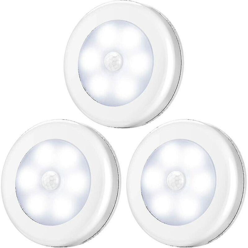 Motion Sensor Light, Led Motion Sensor Closet Light, Battery Powered (not Included), For Wardrobe/shelf/entryway/garage/kitchen/passage, 3 Pack (white