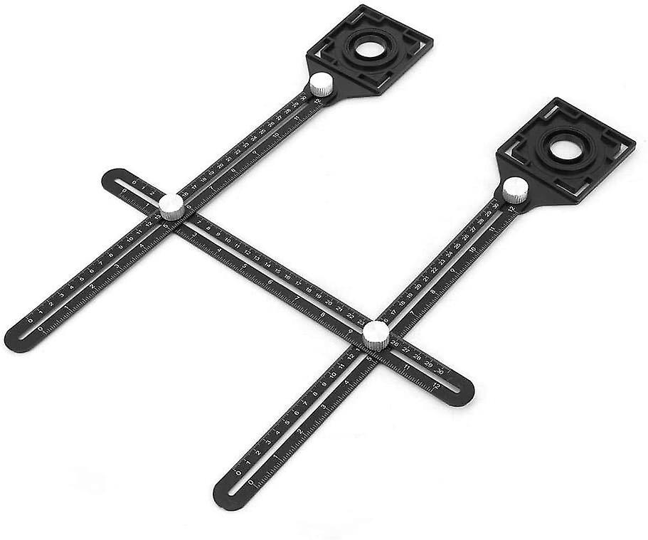 Universal Angle Measuring Ruler Double Head Template Tool Hole Locator