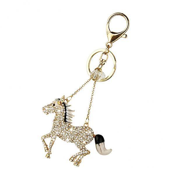 2xCreative Crystal Horse Charm Pendant Key Ring Keychain