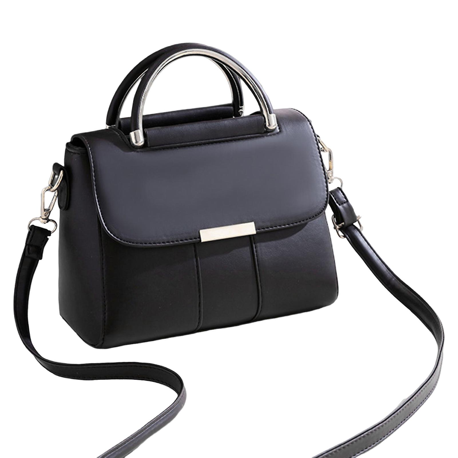 Women's Small Square Bag Magnetic Button Closure Bag With Top Handle