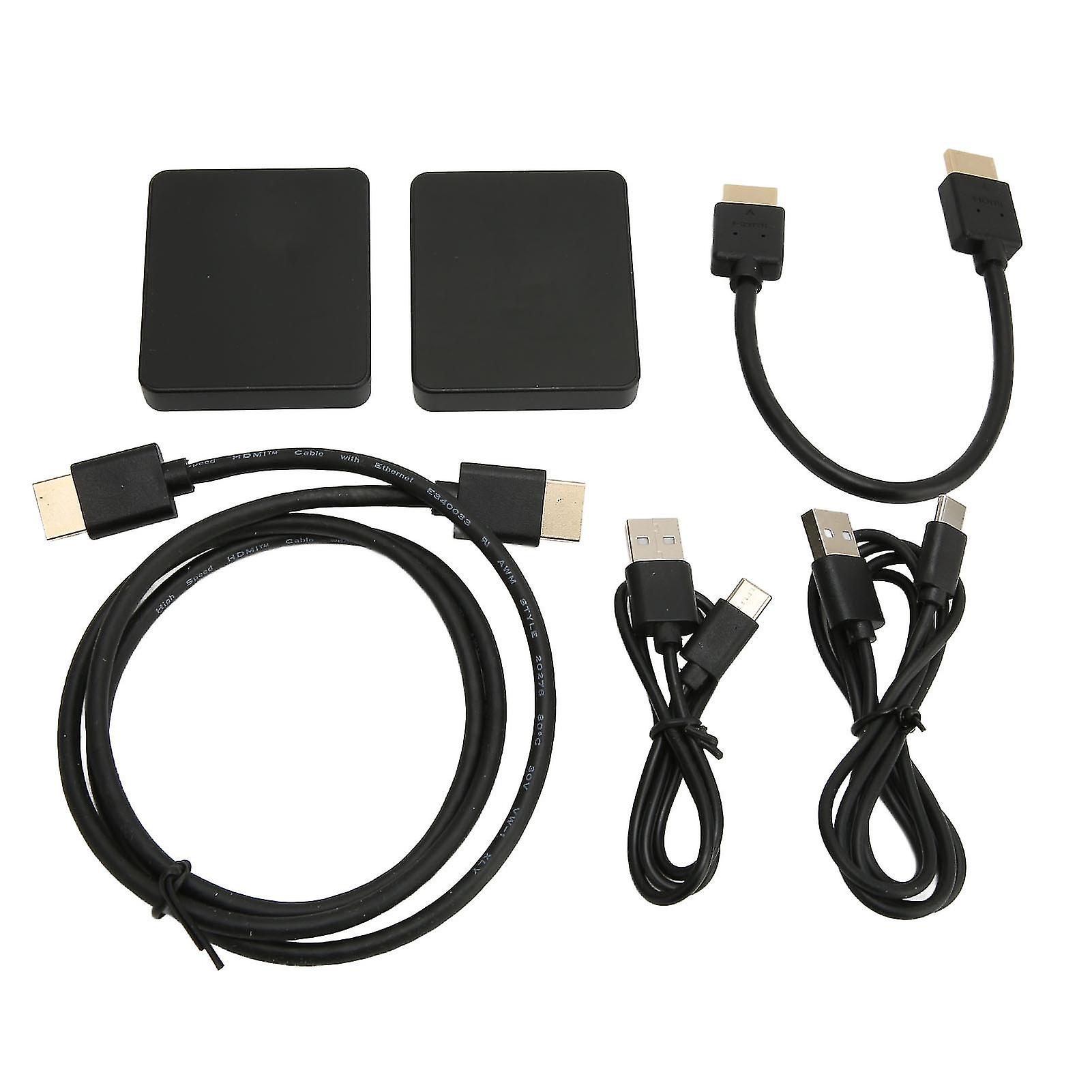 Wireless HD Multimedia Interface Extender, 30m Range, 4K 1080P HD Transmitter Receiver for Conference and Business Meeting