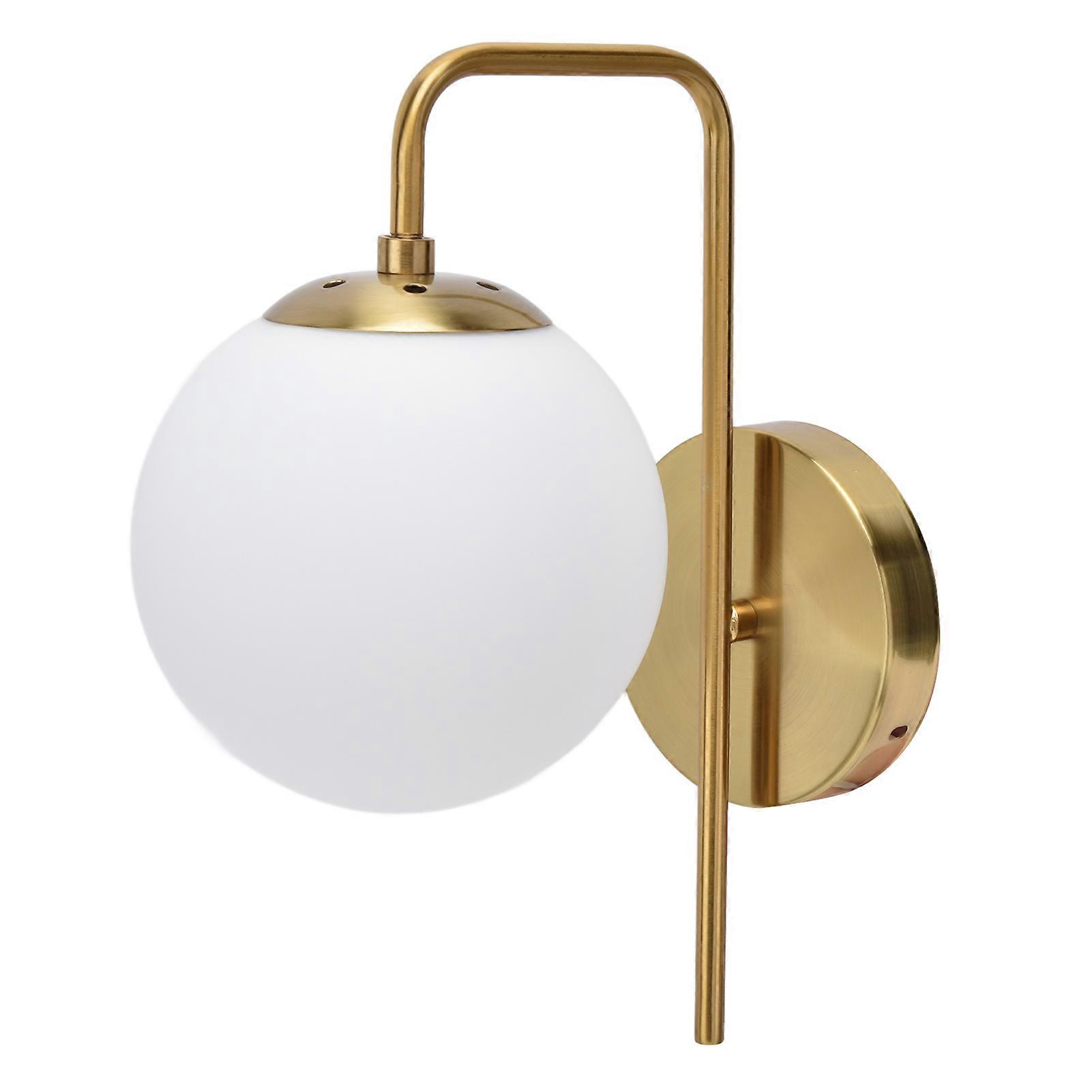 Nordic Glass Ball LED Wall Light Nordic Modern E27 Glass Ball LED Wall Light Frosted Texture Round Bedroom Wall Lamp 110‑240V