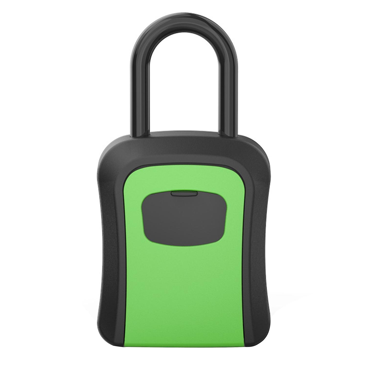 1 Set Key Box with Hanging Hook 4 Digit Password High Hardness Good Security Quick Reset Anti-theft 