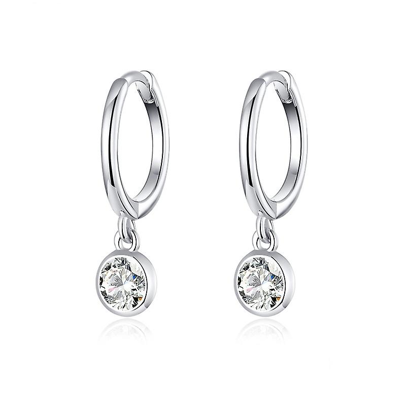 Sterling Silver Platinum-plated Earrings SCE830