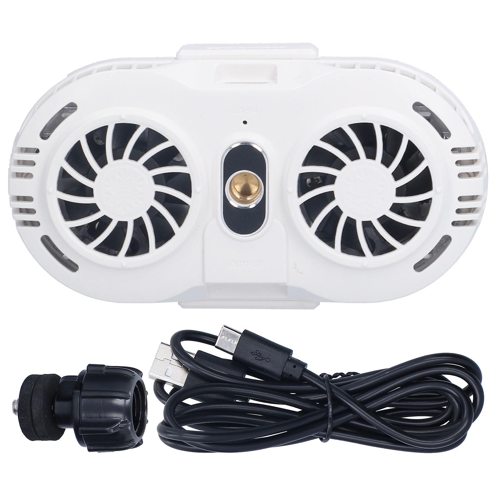 White Retractable Phone Cooler with Dual Semiconductor Chips