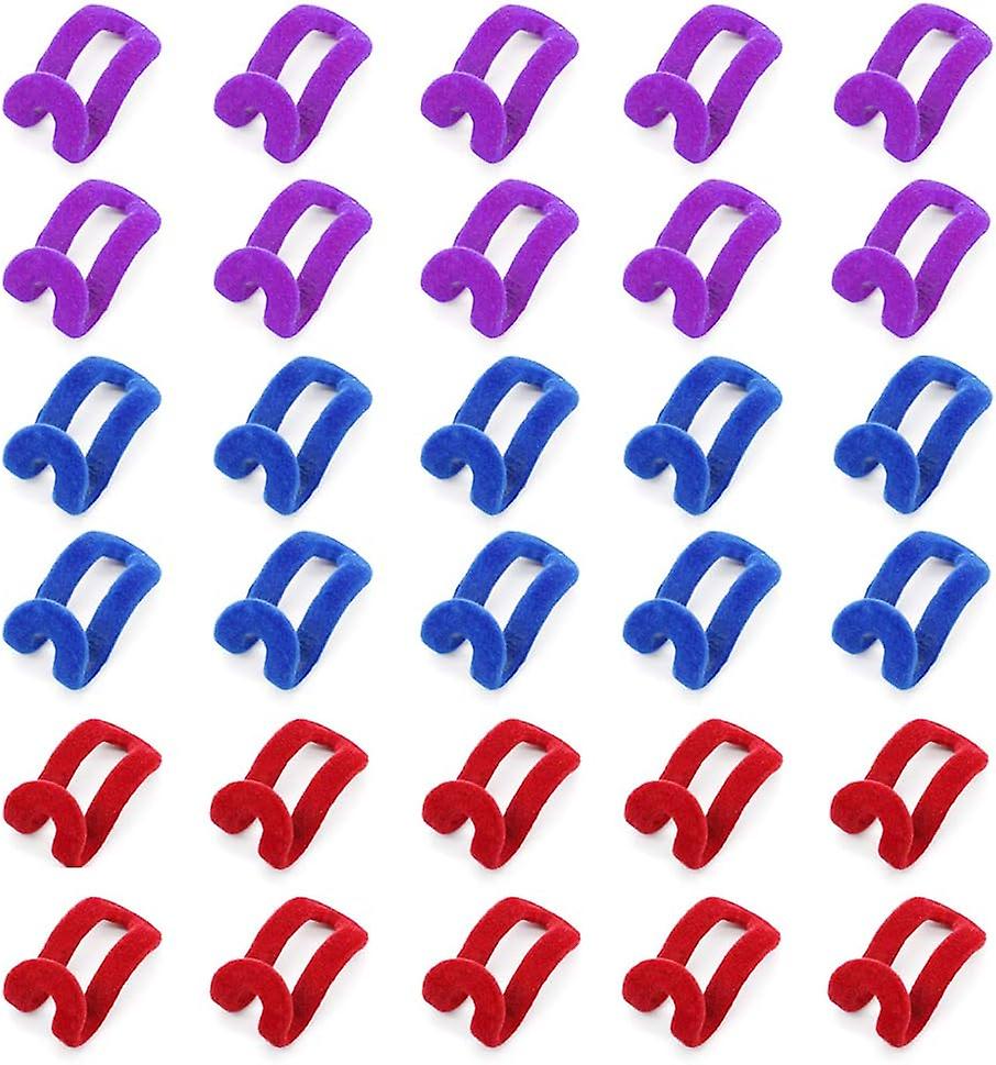 30 Pieces Hanger Connector Hooks Mini Flocking Hangers Space Saving Creative Hanger Connector for Clothes Hanger, Multicolor