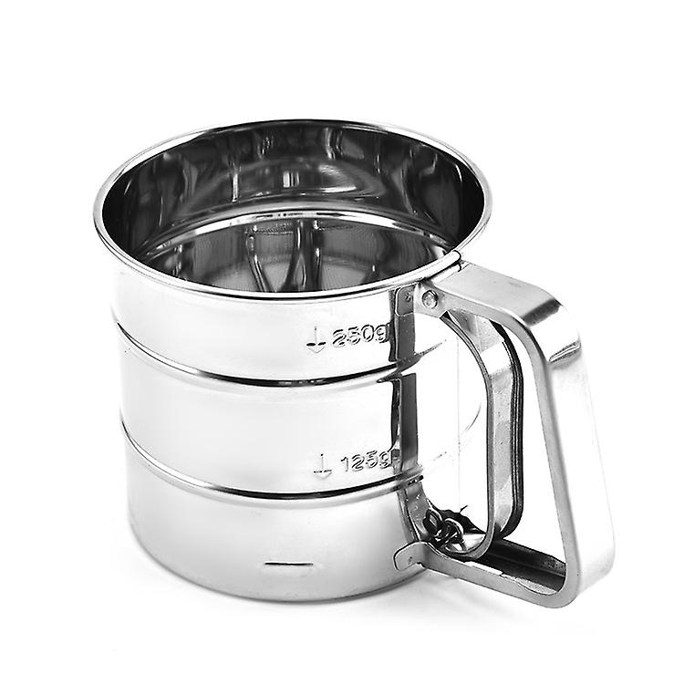 Stainless Steel Sifter/Sifter - for Flour, Cocoa and Icing Sugar - One Handed Operation - Manual Trigger Action