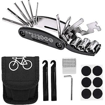 Fietsreparatiegereedschap 16 in 1 Multifunctionele fietsgereedschap kit Opvouwbare fietsreparatieset Pocket Bike Tools Geschikt voor buitenrijden