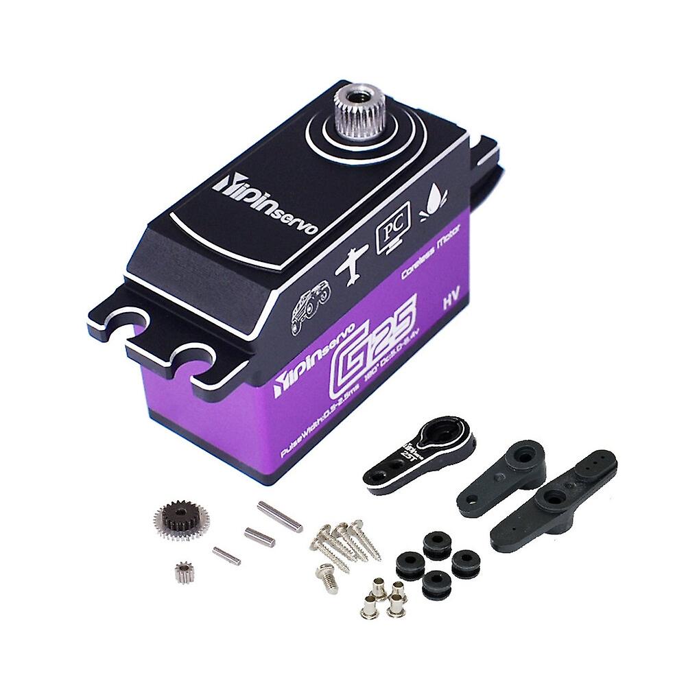 25kg 7.4V High Speed Voltage Steel Gears Waterproof Coreless Low Profile Servo for 1/8 1/10 RC Car