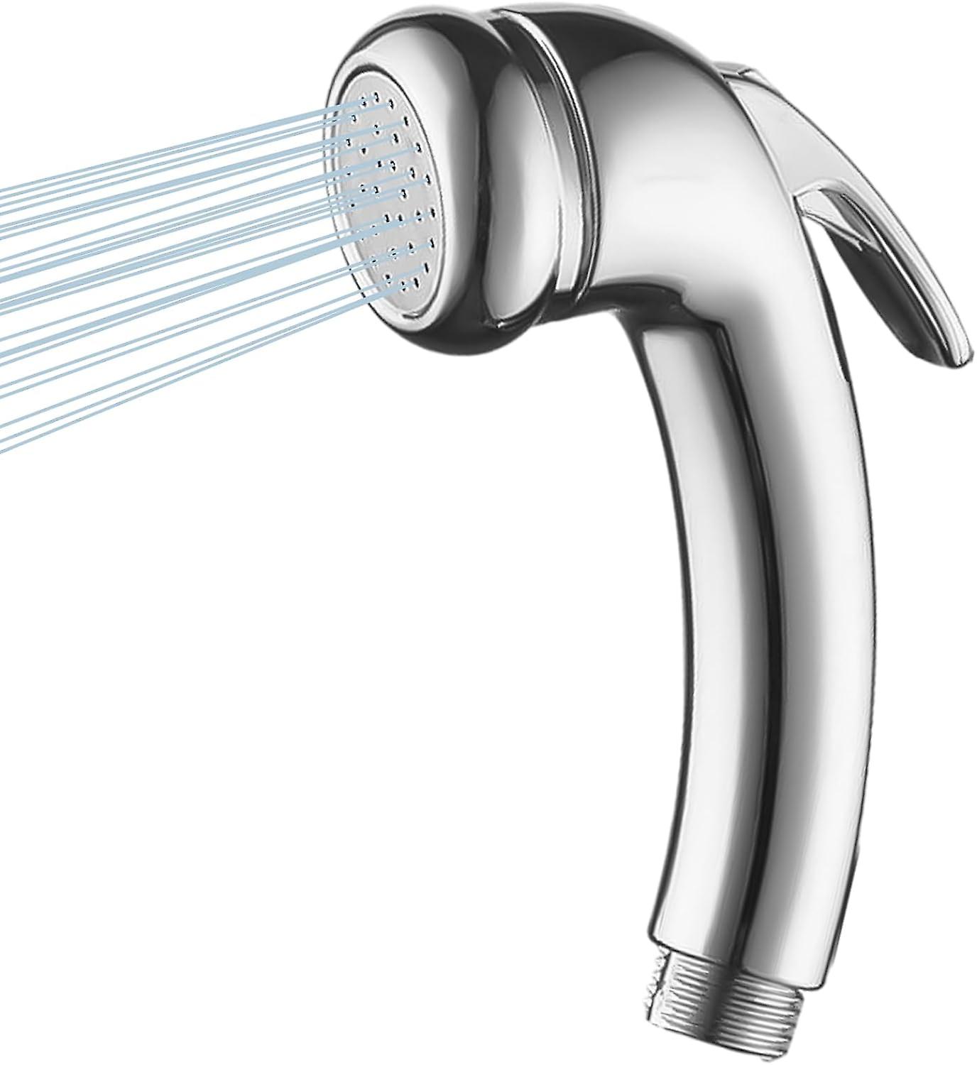 High pressure shower head - 1/2" thread - Water-saving shower head - environmentally friendly shower head - Hand shower - ABS - silver - with stop fu
