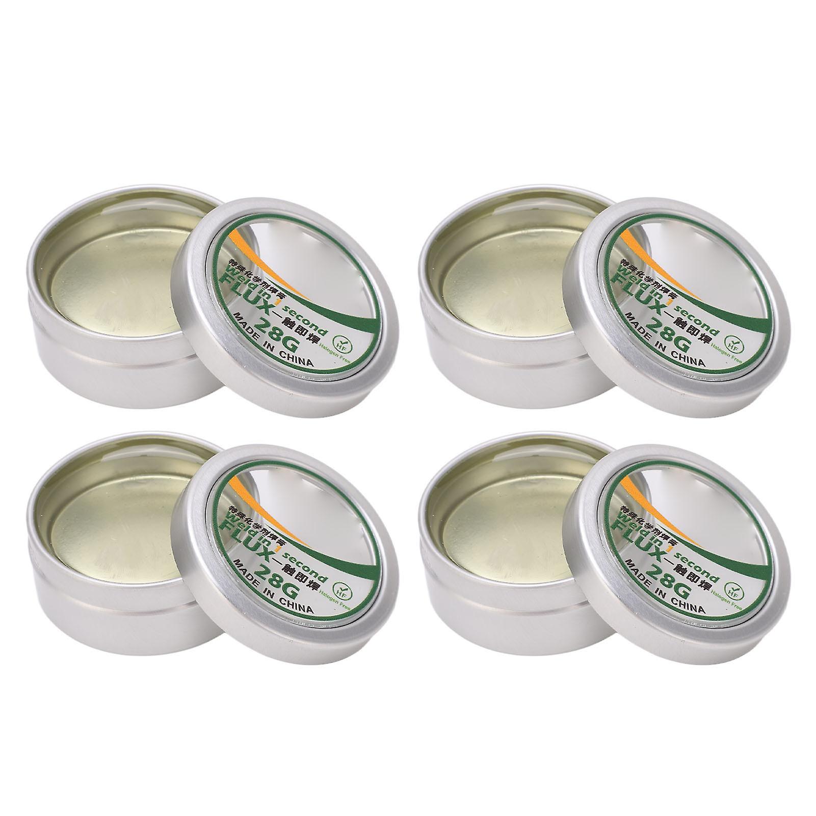 4 Pcs Soldering Tip Refresher Clean Paste Efficient Cleaning Deoxidizing Soldering Iron Tip Tin Paste 28g
