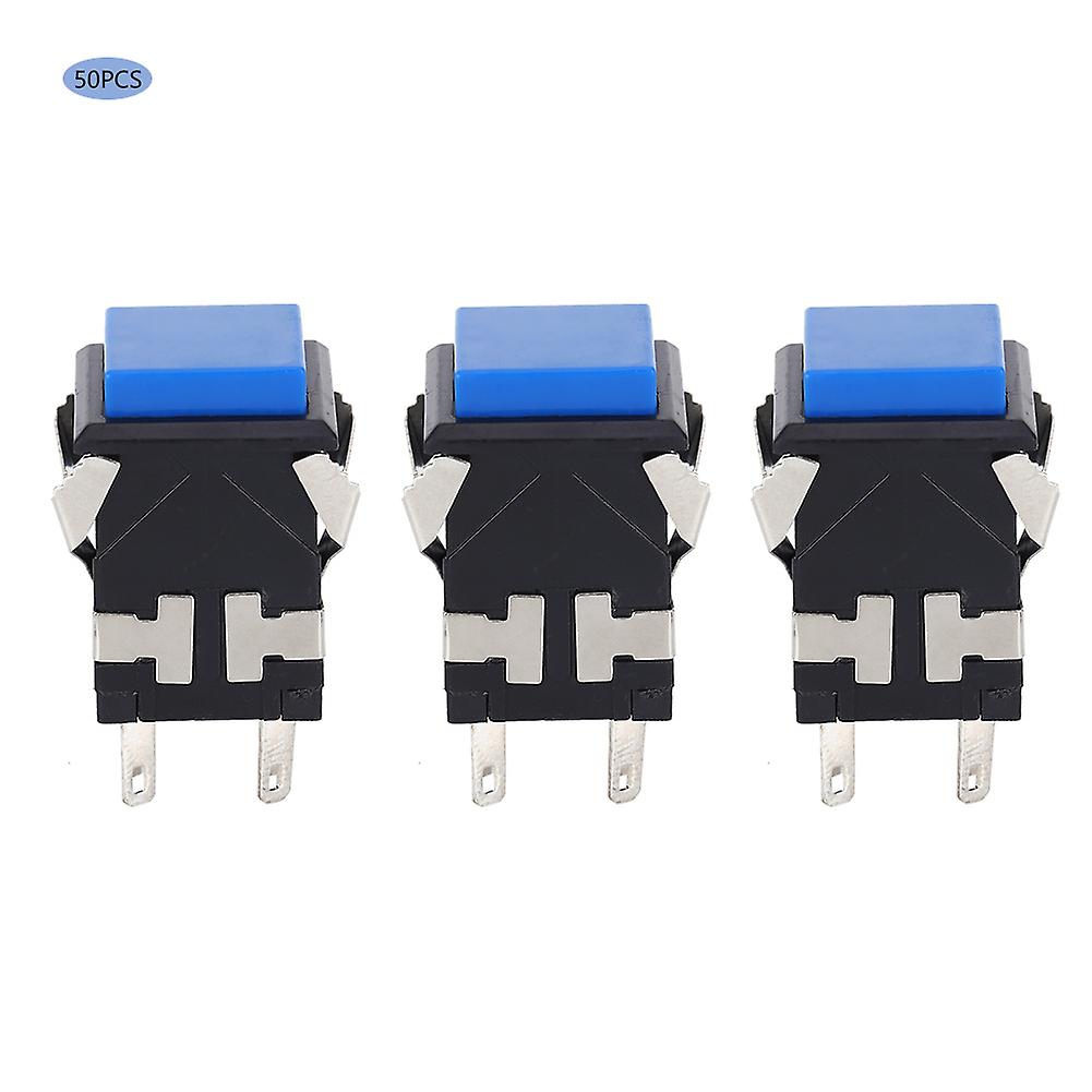 50pcs 6 Pins Reset Push Button Switch Precision Stable Reset Switch Button Blue12V