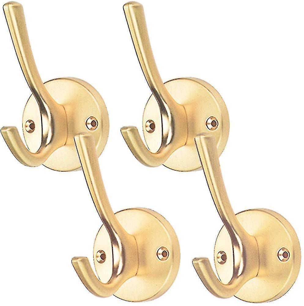 Coat And Hat Hooks 4 Pieces Strong Metal Hooks For Hanging Clothes Hooks Wall Mounted Towel Hooks Fo