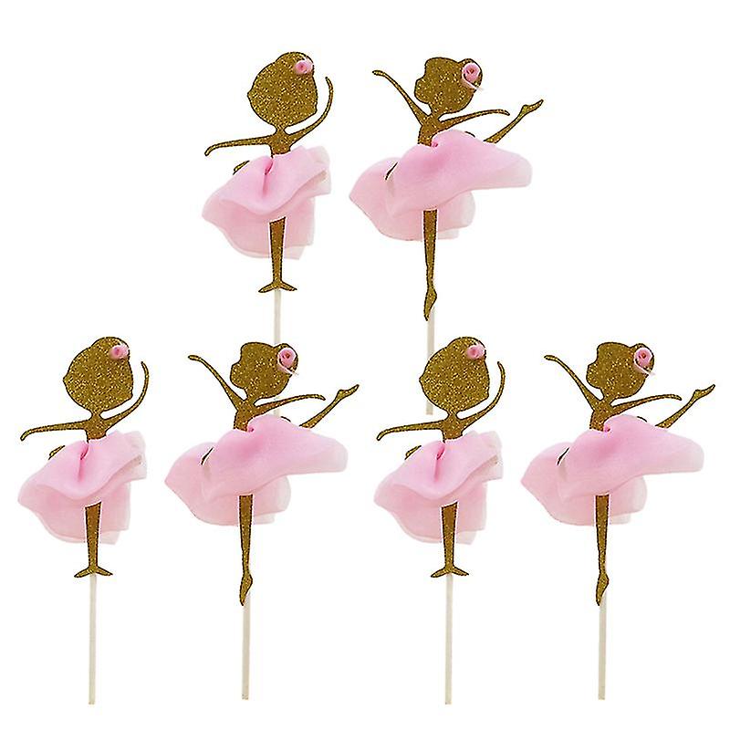 6pcs Dancing Ballet Cake Toppers