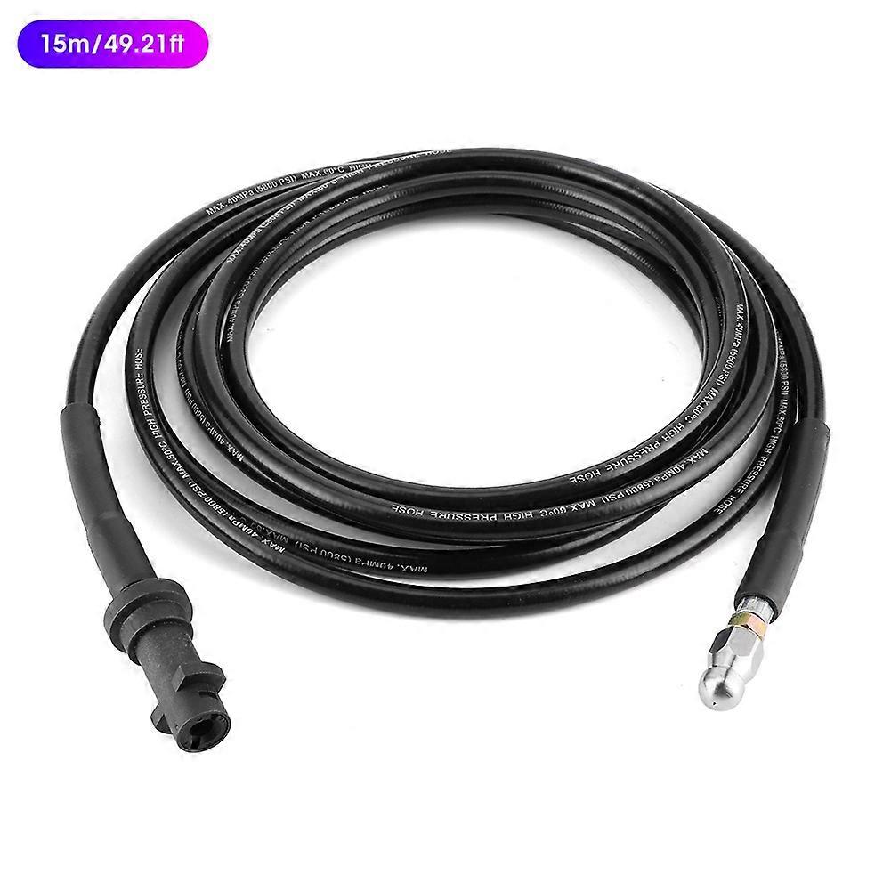 Tubo del tubo flessibile dell'acqua per la pulizia dell'acqua dello scarico delle fognature dell'idropulitrice adatto per Karcher K Series15m / 49.21ft